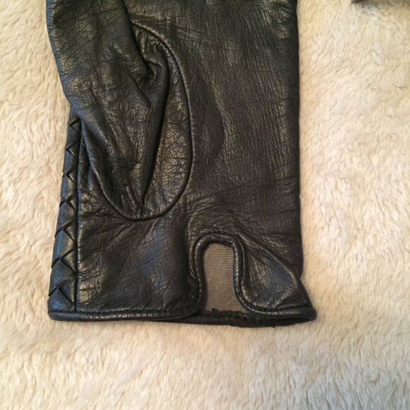 ISOTONER  Black leather gloves sz 7 - Picture 4 of 9